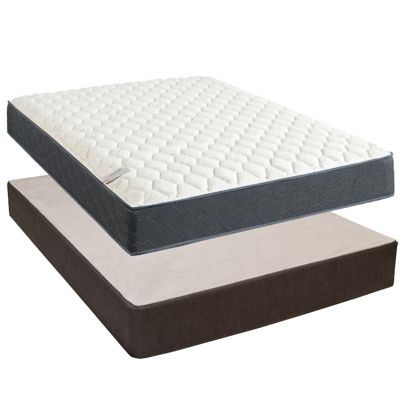 Mattress and Box Spring Set, 10Inch Memory Foam Medium Tight